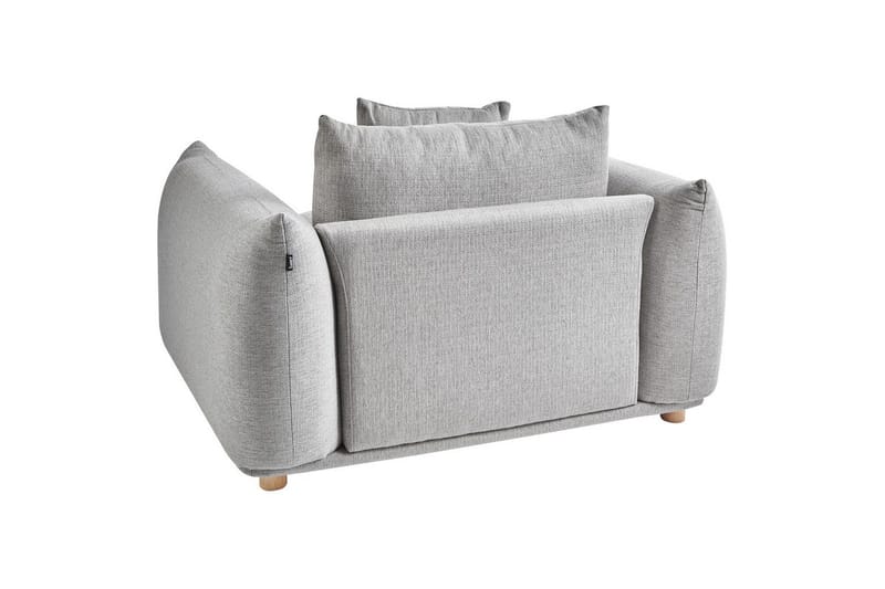 Fåtölj Luvos - Grå, ljust trä - Möbler - Stolar & fåtöljer - Fåtölj