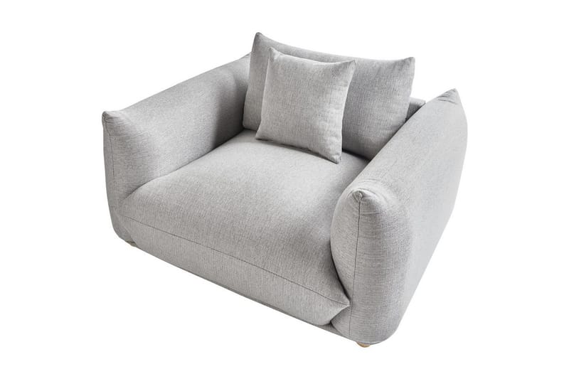 Fåtölj Luvos - Grå, ljust trä - Möbler - Stolar & fåtöljer - Fåtölj