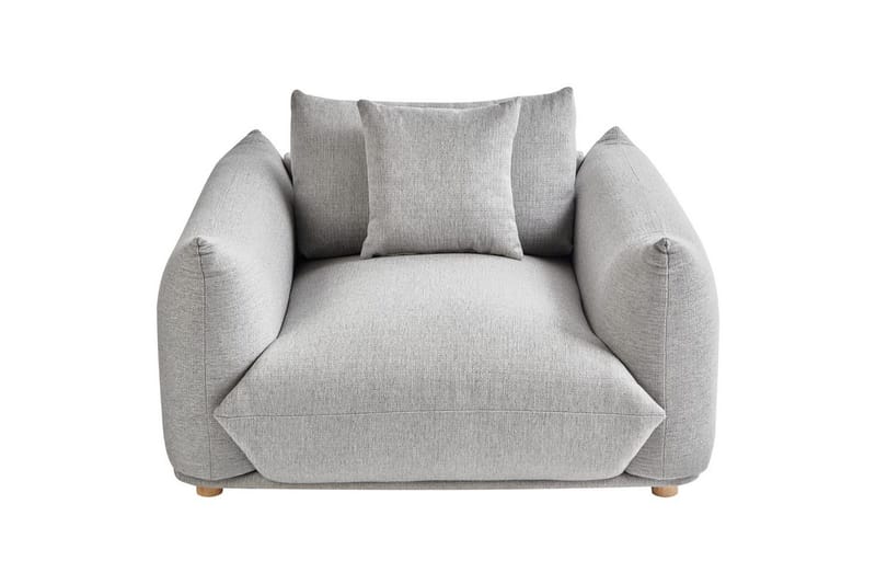 Fåtölj Luvos - Grå, ljust trä - Möbler - Stolar & fåtöljer - Fåtölj