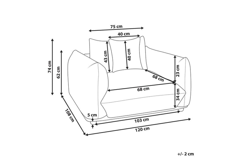 Fåtölj Luvos - Grå, ljust trä - Möbler - Stolar & fåtöljer - Fåtölj