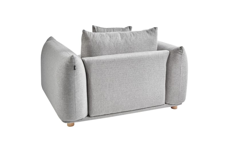 Fåtölj Luvos - Grå, ljust trä - Möbler - Stolar & fåtöljer - Fåtölj