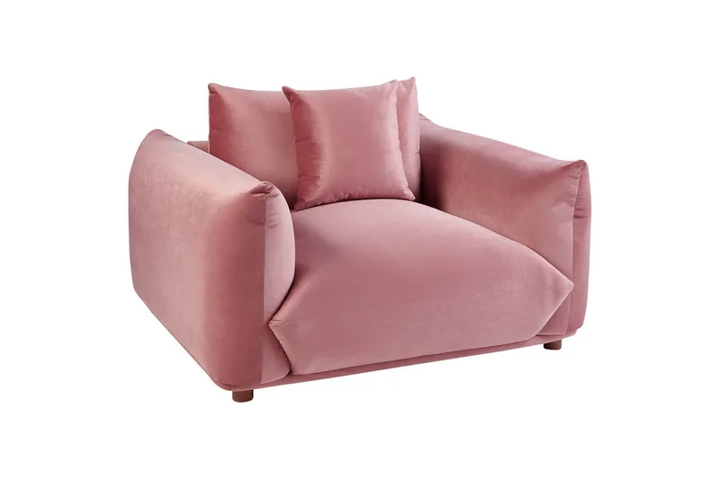 Fåtölj Luvos - Rosa, mörkt trä - Möbler - Stolar & fåtöljer - Fåtölj