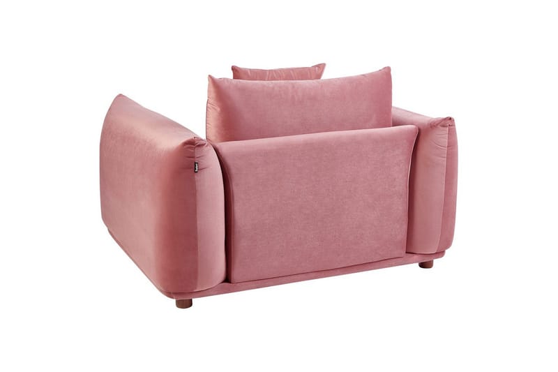Fåtölj Luvos - Rosa, mörkt trä - Möbler - Stolar & fåtöljer - Fåtölj