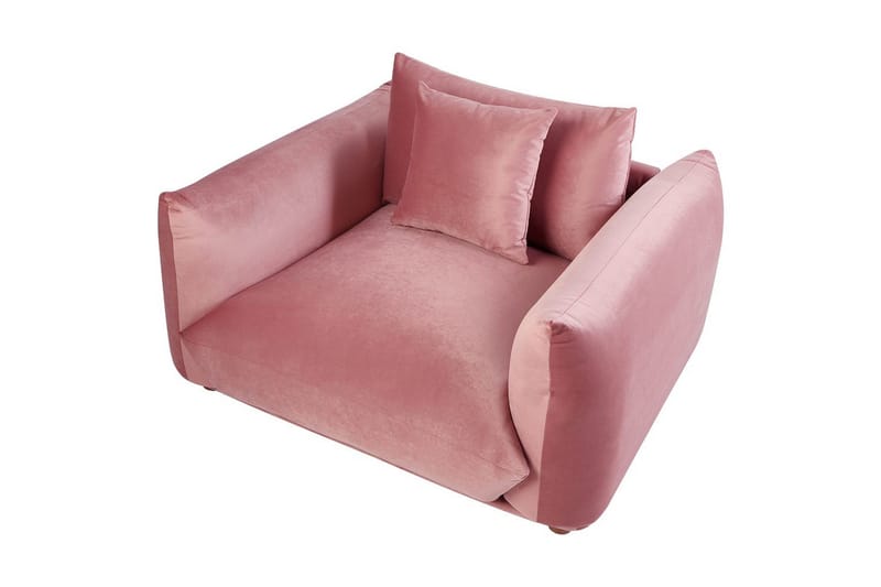 Fåtölj Luvos - Rosa, mörkt trä - Möbler - Stolar & fåtöljer - Fåtölj