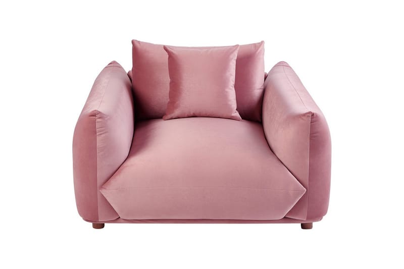 Fåtölj Luvos - Rosa, mörkt trä - Möbler - Stolar & fåtöljer - Fåtölj