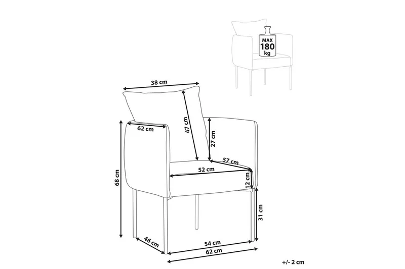 Fåtölj Malmos - Guldbrun, Svart - Möbler - Stolar & fåtöljer - Fåtölj