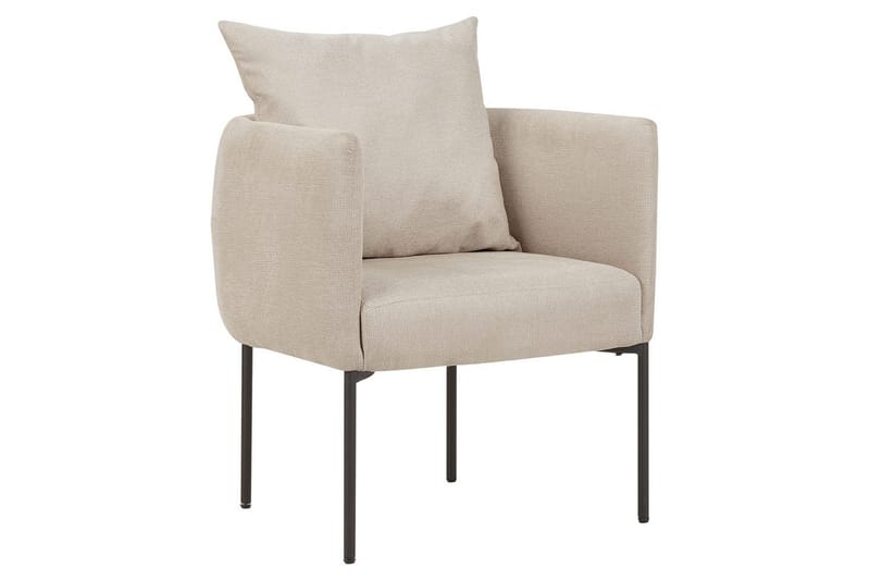Fåtölj Malmos - Ljusbeige, svart - Möbler - Stolar & fåtöljer - Fåtölj