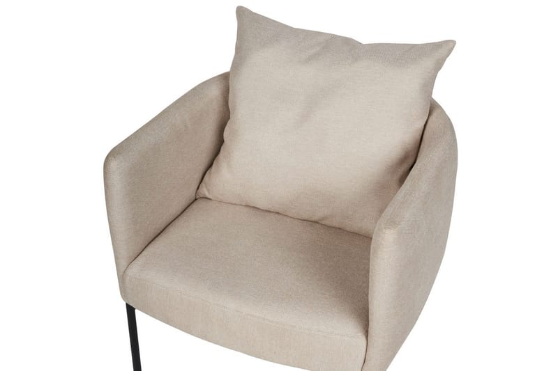 Fåtölj Malmos - Ljusbeige, svart - Möbler - Stolar & fåtöljer - Fåtölj