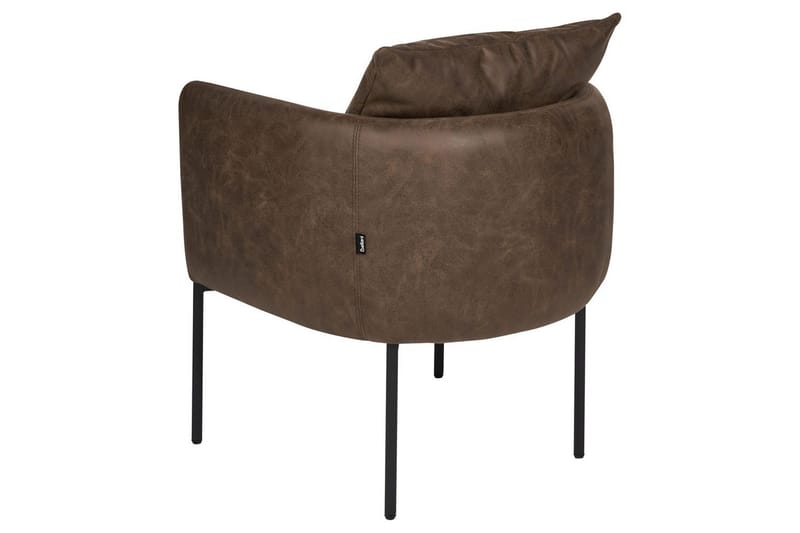 Fåtölj Malmos - Mörkbrun, Svart - Möbler - Stolar & fåtöljer - Fåtölj