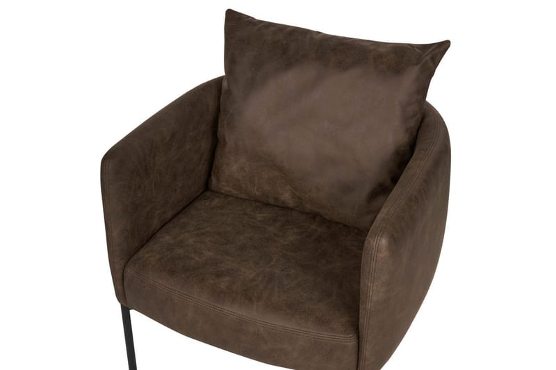 Fåtölj Malmos - Mörkbrun, Svart - Möbler - Stolar & fåtöljer - Fåtölj
