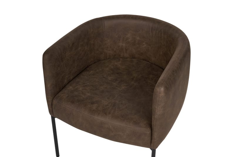 Fåtölj Malmos - Mörkbrun, Svart - Möbler - Stolar & fåtöljer - Fåtölj