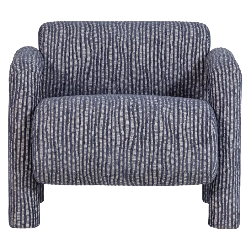 Fåtölj med Mönster Lenny - Grå/Blå - Möbler - Stolar & fåtöljer - Fåtölj