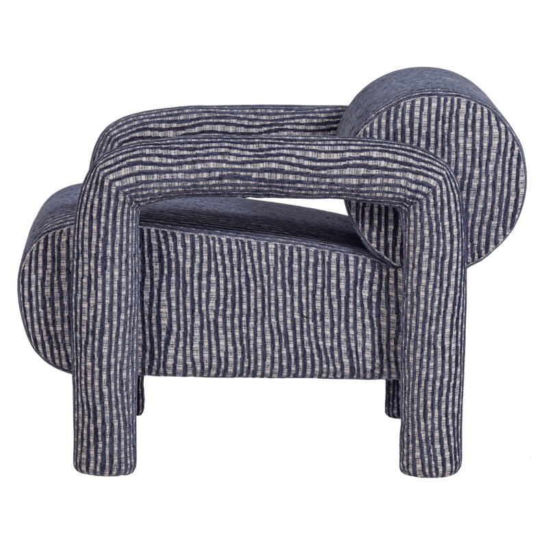 Fåtölj med Mönster Lenny - Grå/Blå - Möbler - Stolar & fåtöljer - Fåtölj