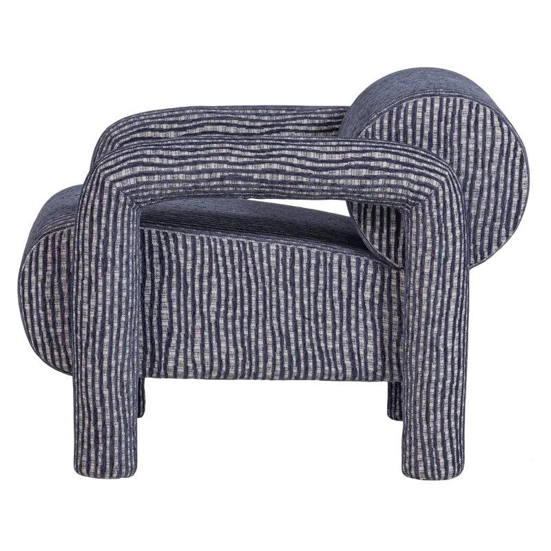 Fåtölj med Mönster Lenny - Grå/Blå - Möbler - Stolar & fåtöljer - Fåtölj