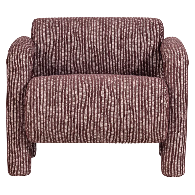 Fåtölj med Mönster Lenny - Vinröd - Möbler - Stolar & fåtöljer - Fåtölj