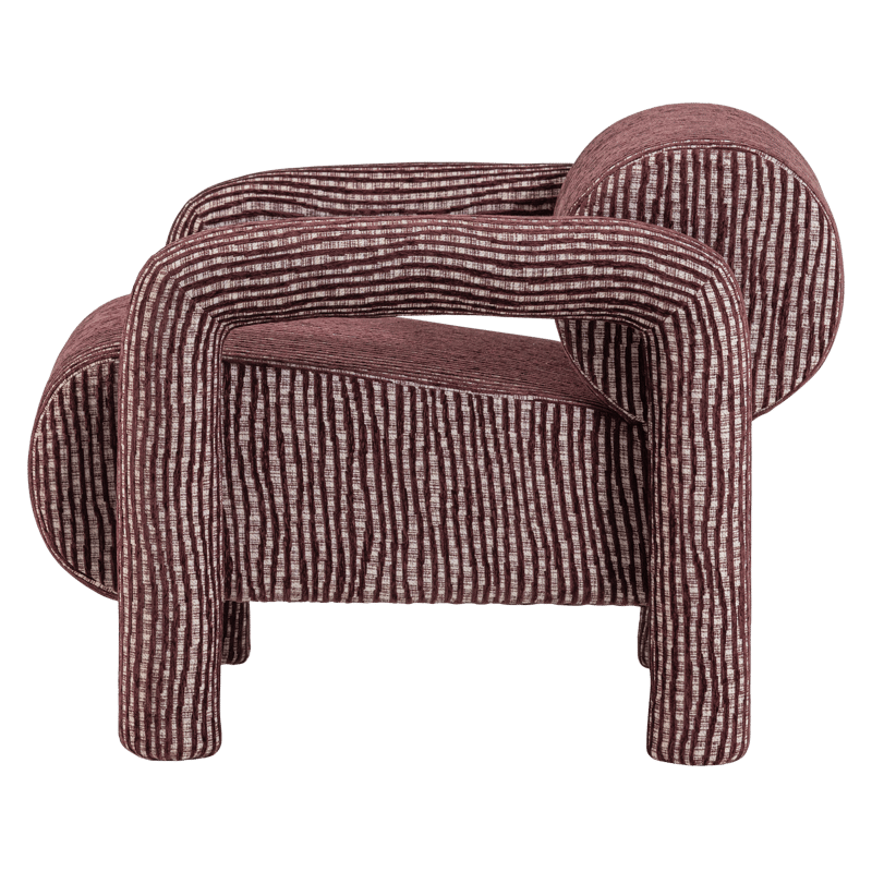 Fåtölj med Mönster Lenny - Vinröd - Möbler - Stolar & fåtöljer - Fåtölj