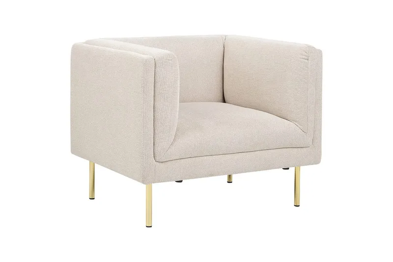 Fåtölj Moen, Beige, guld