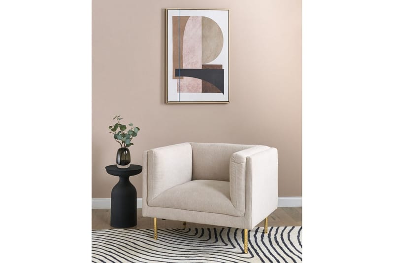Fåtölj Moen - Beige, guld - Möbler - Stolar & fåtöljer - Fåtölj