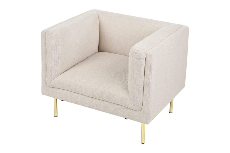 Fåtölj Moen - Beige, guld - Möbler - Stolar & fåtöljer - Fåtölj