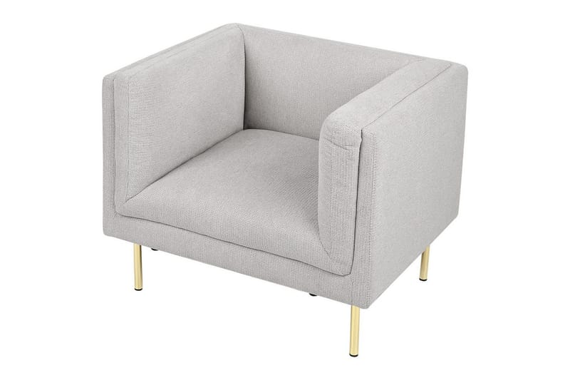 Fåtölj Moen - Grå, guld - Möbler - Stolar & fåtöljer - Fåtölj