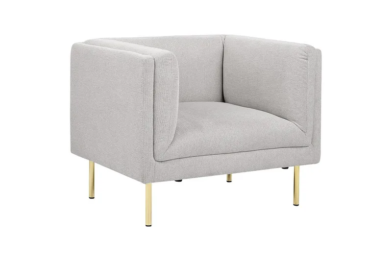 Fåtölj Moen - Grå, guld - Möbler - Stolar & fåtöljer - Fåtölj