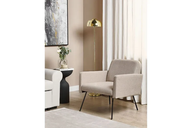 Fåtölj Narken - Beige, svart - Möbler - Stolar & fåtöljer - Fåtölj