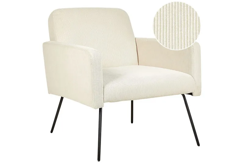 Fåtölj Narken, Krämvit, svart