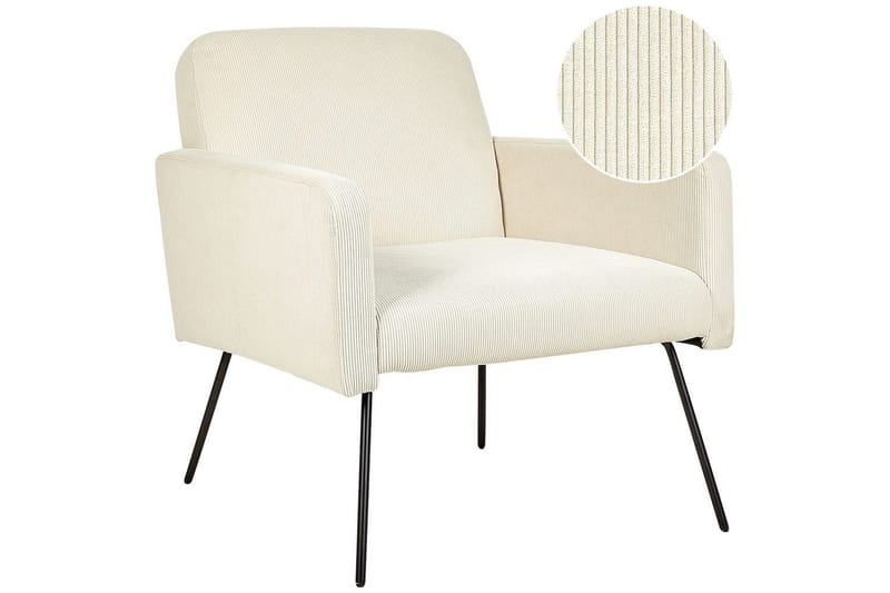 Fåtölj Narken, Krämvit, svart