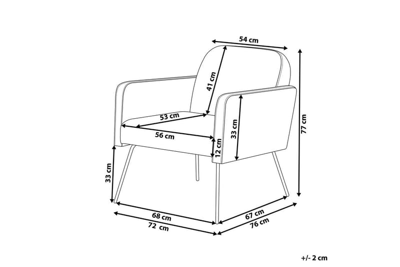 Fåtölj Narken - Krämvit, svart - Möbler - Stolar & fåtöljer - Fåtölj