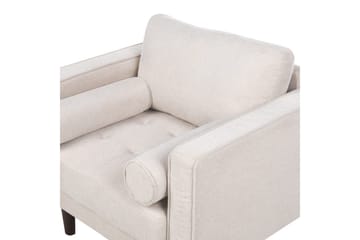 Fåtölj Nurmo - Beige, mörkt trä - Möbler - Stolar & fåtöljer - Fåtölj