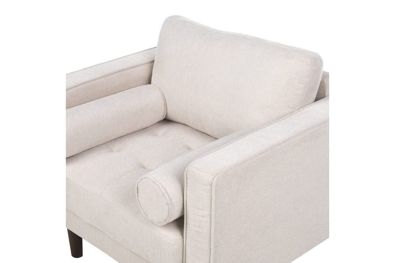 Fåtölj Nurmo - Beige, mörkt trä - Möbler - Stolar & fåtöljer - Fåtölj