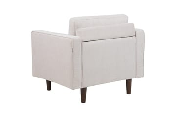 Fåtölj Nurmo - Beige, mörkt trä - Möbler - Stolar & fåtöljer - Fåtölj
