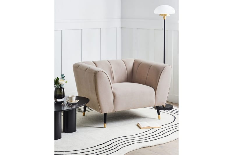 Fåtölj Orsta - Taupe, svart, guld - Möbler - Stolar & fåtöljer - Fåtölj