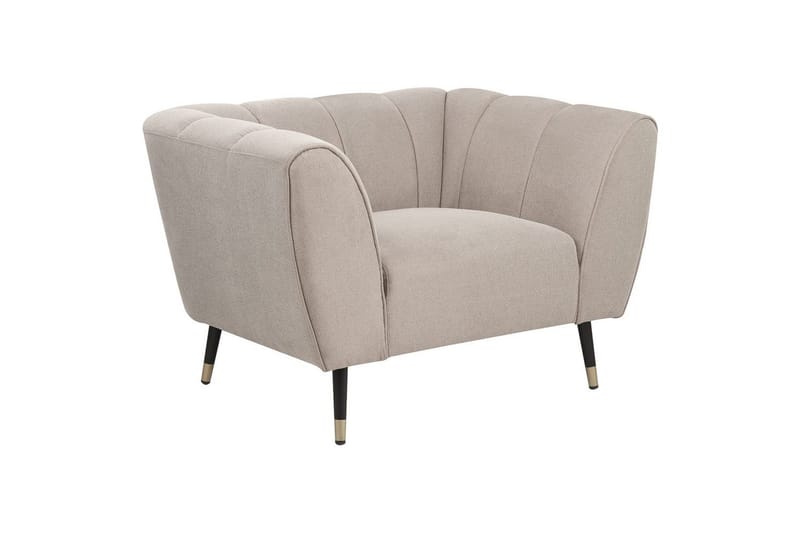 Fåtölj Orsta, Taupe, svart, guld