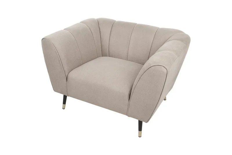 Fåtölj Orsta - Taupe, svart, guld - Möbler - Stolar & fåtöljer - Fåtölj