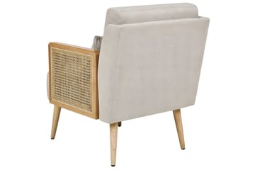 Fåtölj Orum - Beige, ljust trä - Möbler - Stolar & fåtöljer - Fåtölj