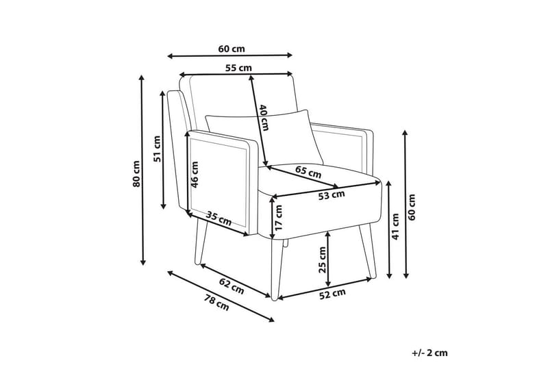 Fåtölj Orum - Beige, ljust trä - Möbler - Stolar & fåtöljer - Fåtölj
