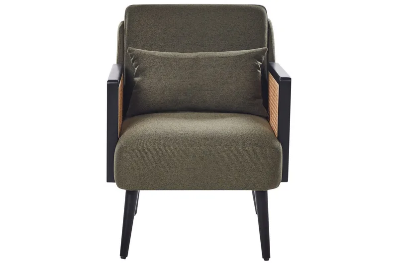 Fåtölj Orum - Grönt, ljust trä, svart - Möbler - Stolar & fåtöljer - Fåtölj