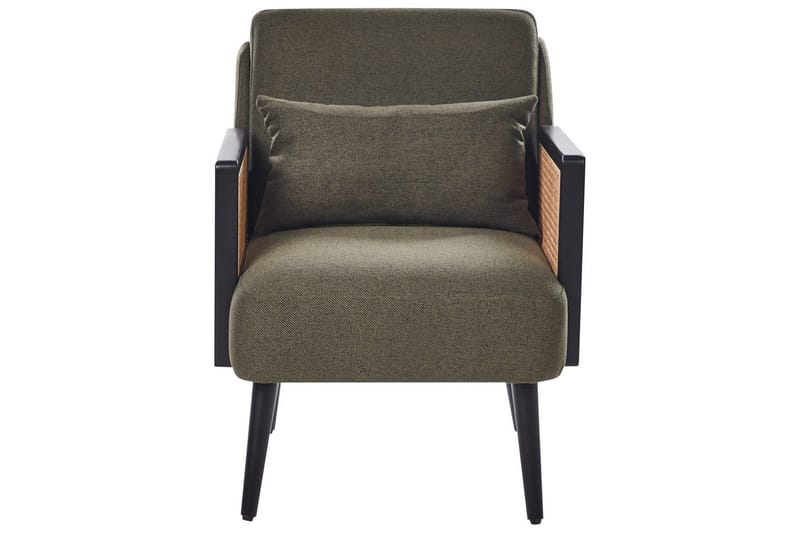 Fåtölj Orum - Grönt, ljust trä, svart - Möbler - Stolar & fåtöljer - Fåtölj
