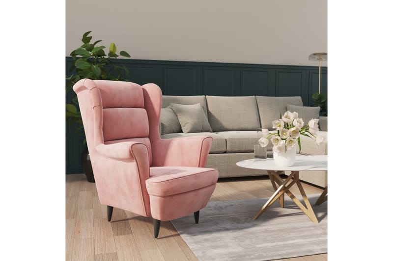 Fåtölj rosa sammet - Möbler - Stolar & fåtöljer - Fåtölj