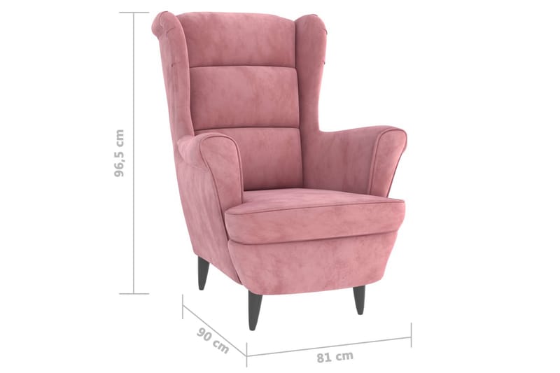 Fåtölj rosa sammet - Möbler - Stolar & fåtöljer - Fåtölj