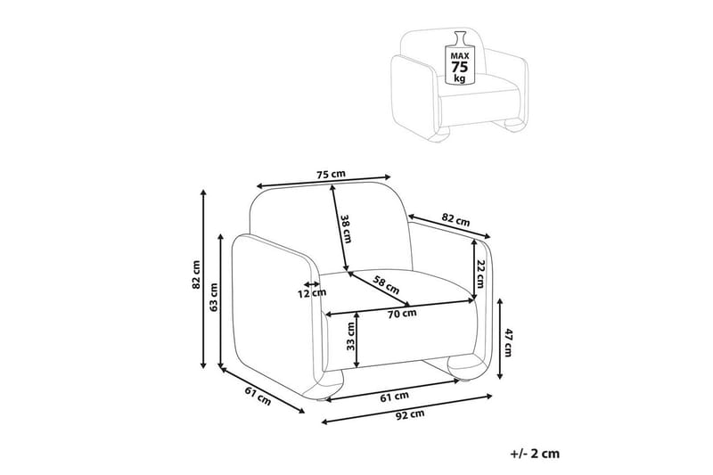 Fåtölj Saland - Vit - Möbler - Stolar & fåtöljer - Fåtölj