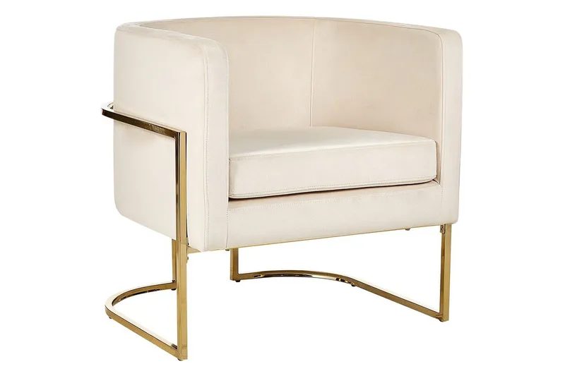 Fåtölj Sirkka, Beige, guld