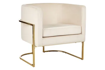 Fåtölj Sirkka - Beige/guld - Möbler - Stolar & fåtöljer - Fåtölj