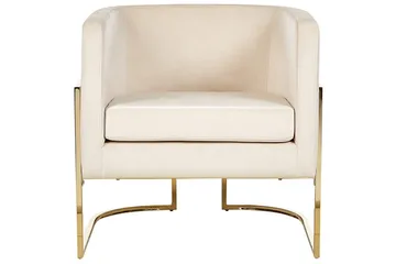 Fåtölj Sirkka - Beige/guld - Möbler - Stolar & fåtöljer - Fåtölj