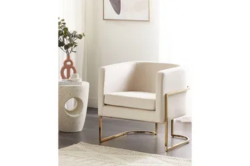 Fåtölj Sirkka - Beige/guld - Möbler - Stolar & fåtöljer - Fåtölj