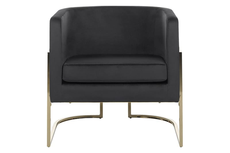 Fåtölj Sirkka - Svart, guld - Möbler - Stolar & fåtöljer - Fåtölj