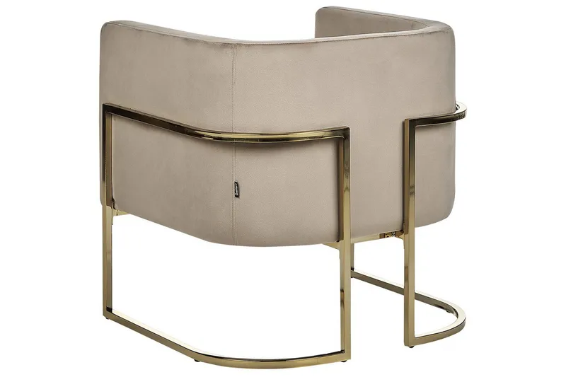 Fåtölj Sirkka - Taupe, guld - Möbler - Stolar & fåtöljer - Fåtölj