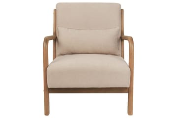 Fåtölj Skovde - Beige, ljust trä - Möbler - Stolar & fåtöljer - Fåtölj
