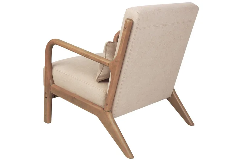 Fåtölj Skovde - Beige, ljust trä - Möbler - Stolar & fåtöljer - Fåtölj